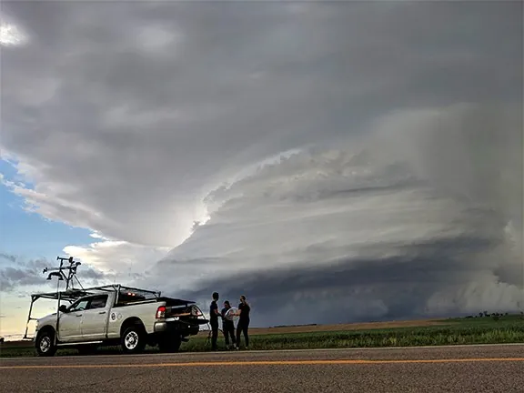 Radiosondes carried by weather balloons measure the vertical structure of the atmosphere
